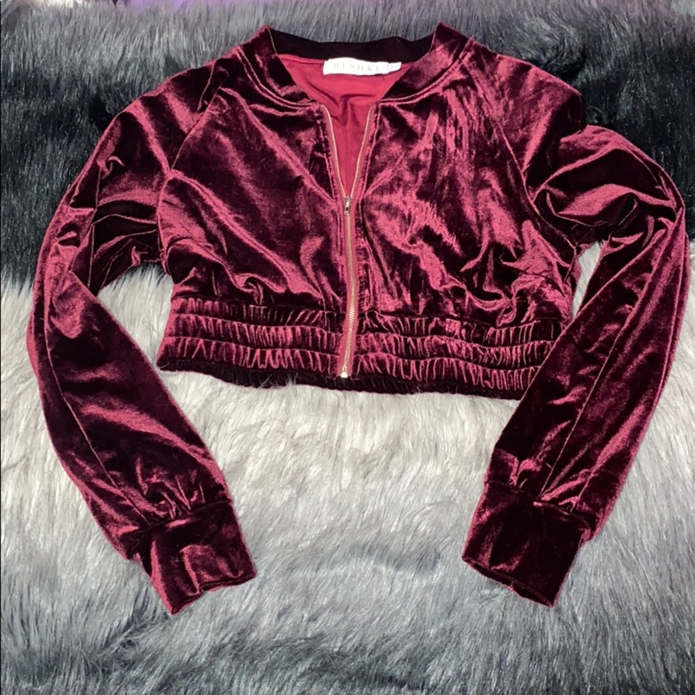 meshki velvet crop hoodie 💋